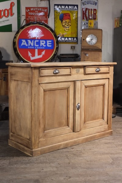 meuble de metier ancien buffet 2 portes et tiroirs